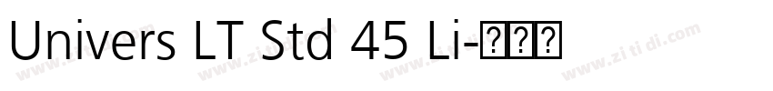 Univers LT Std 45 Li字体转换
